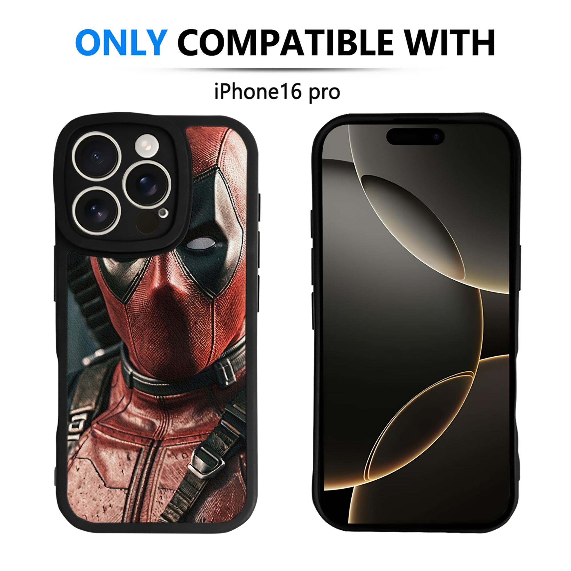 （画像用） Deadpool デッドプール 【iPhone 16シリーズ対応】シリコンスマホケース（レザー調） 材質：シリコン